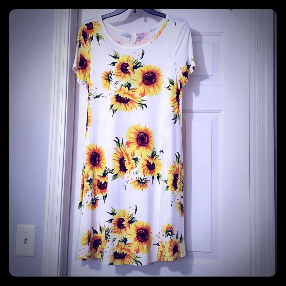 Sunflower print sundress